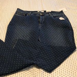 NWT polka dot Croft and barrow jeans